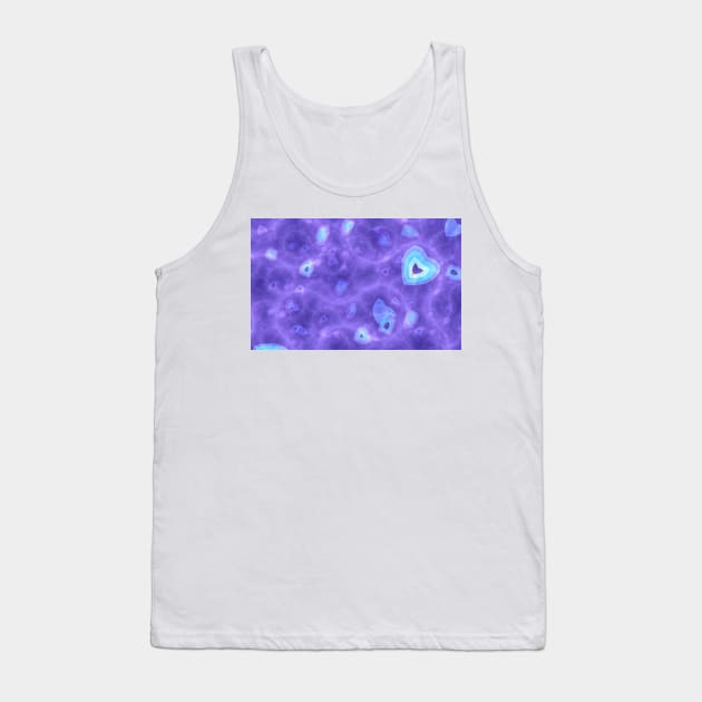 Abstract floating blue and purple hearts design Tank Top by pinkal